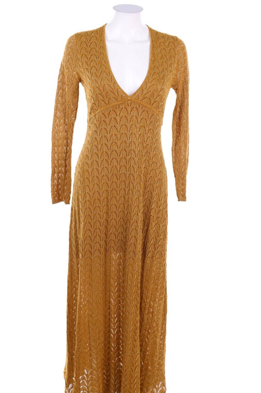 Carou Zara Knit Maxi-Kleid aus Lochstrick mit Glitzer