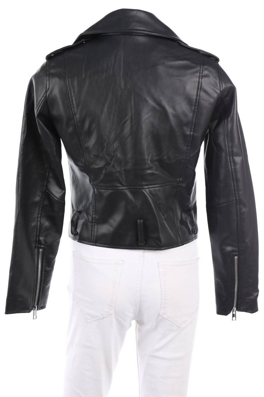 Carou ZARA Kunstlederjacke Mit Asymmetrischem Schnitt