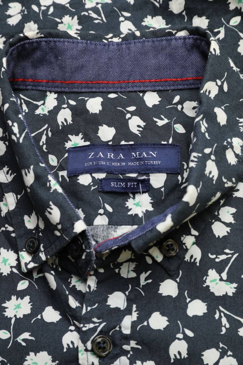 Carou ZARA MAN Button-down-Hemd Aus Baumwolle Mit Floralem Muster