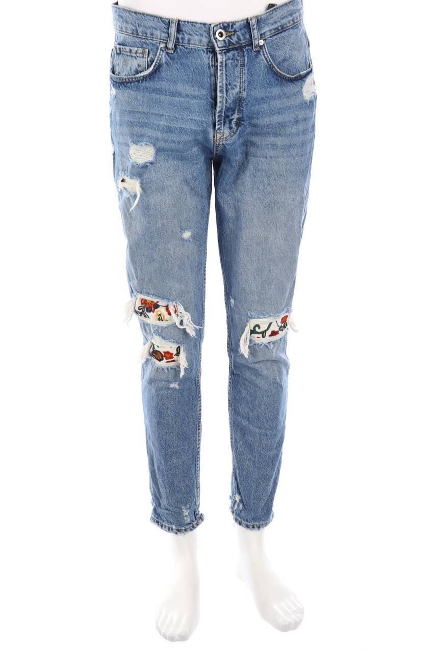 Carou ZARA MAN Destroyed Slim-Jeans mit Stickereien
