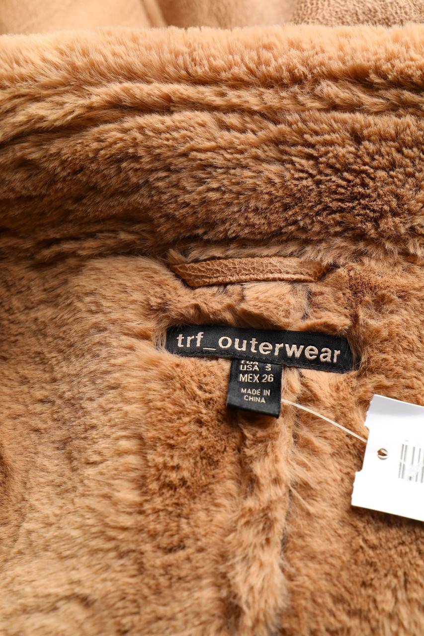 Carou Zara Trafaluc Outerwear Collection Kunstlederjacke Mit Fake Fur-Besatz