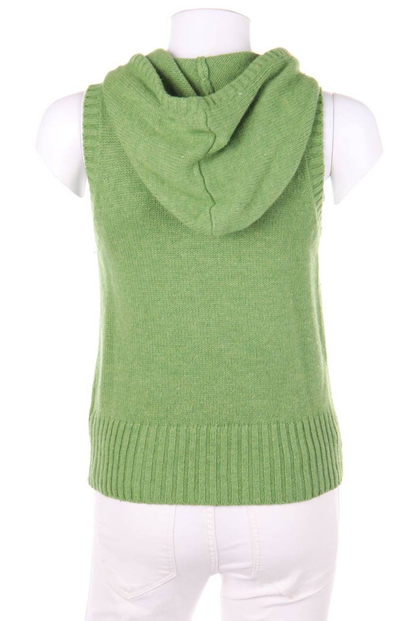 Carou ZARA TRF Strick-Kapuzen-Weste Mit Logo-Stickerei