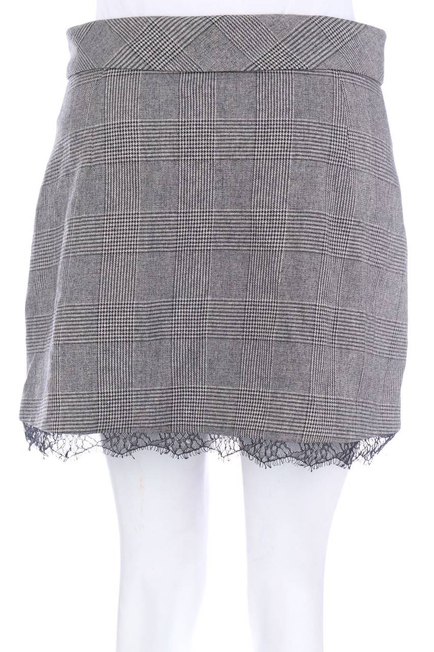 Carou ZARA Wickel-Minirock Im Preppy Style Mit Spitze