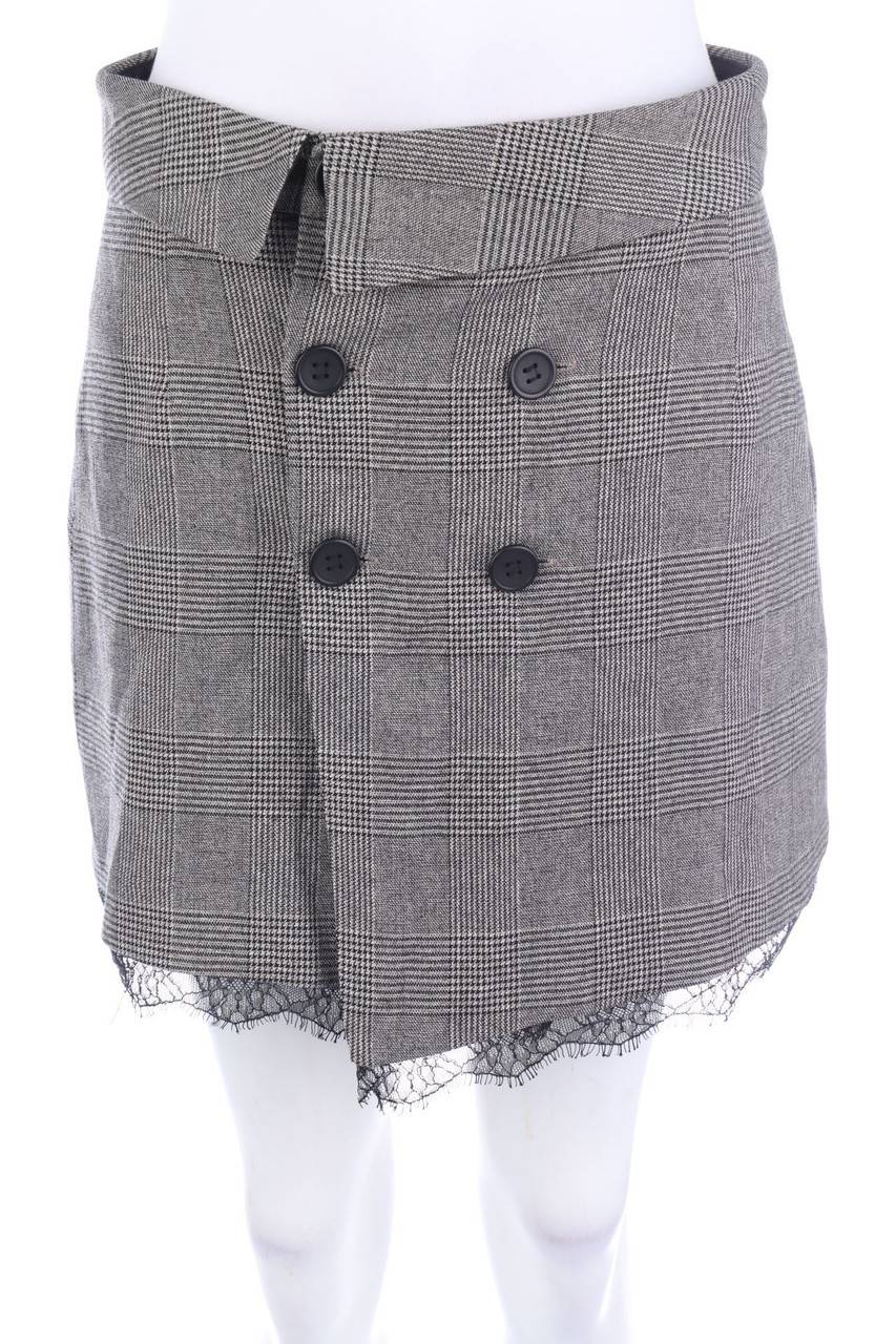 Carou ZARA Wickel-Minirock im Preppy Style mit Spitze