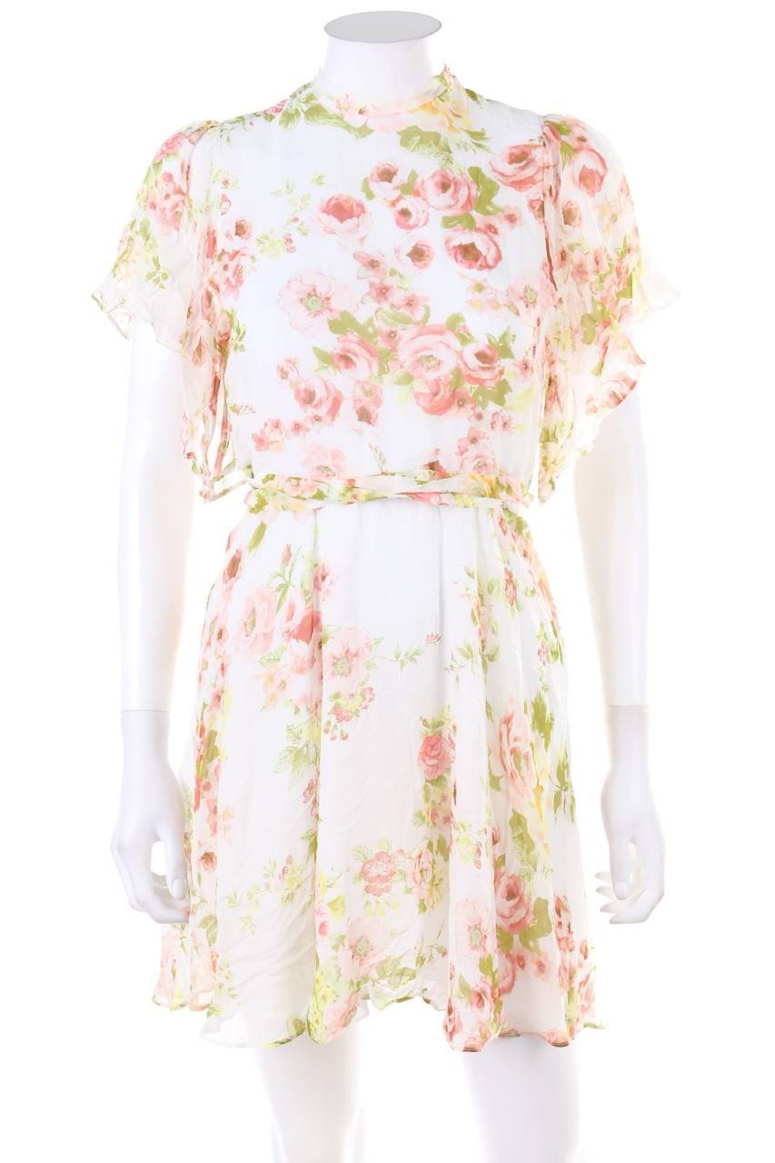 Carou ZARA WOMAN Volants-Kleid mit tiefem Rückenausschnitt