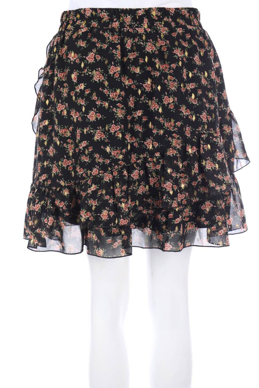 Carou Zebra Minirock Im Layer Look Mit Blumen-Print