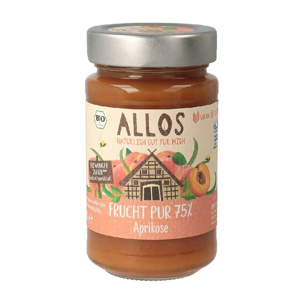 allos Allos fruit pure fruit spread apricot from fully ripe organic fruits