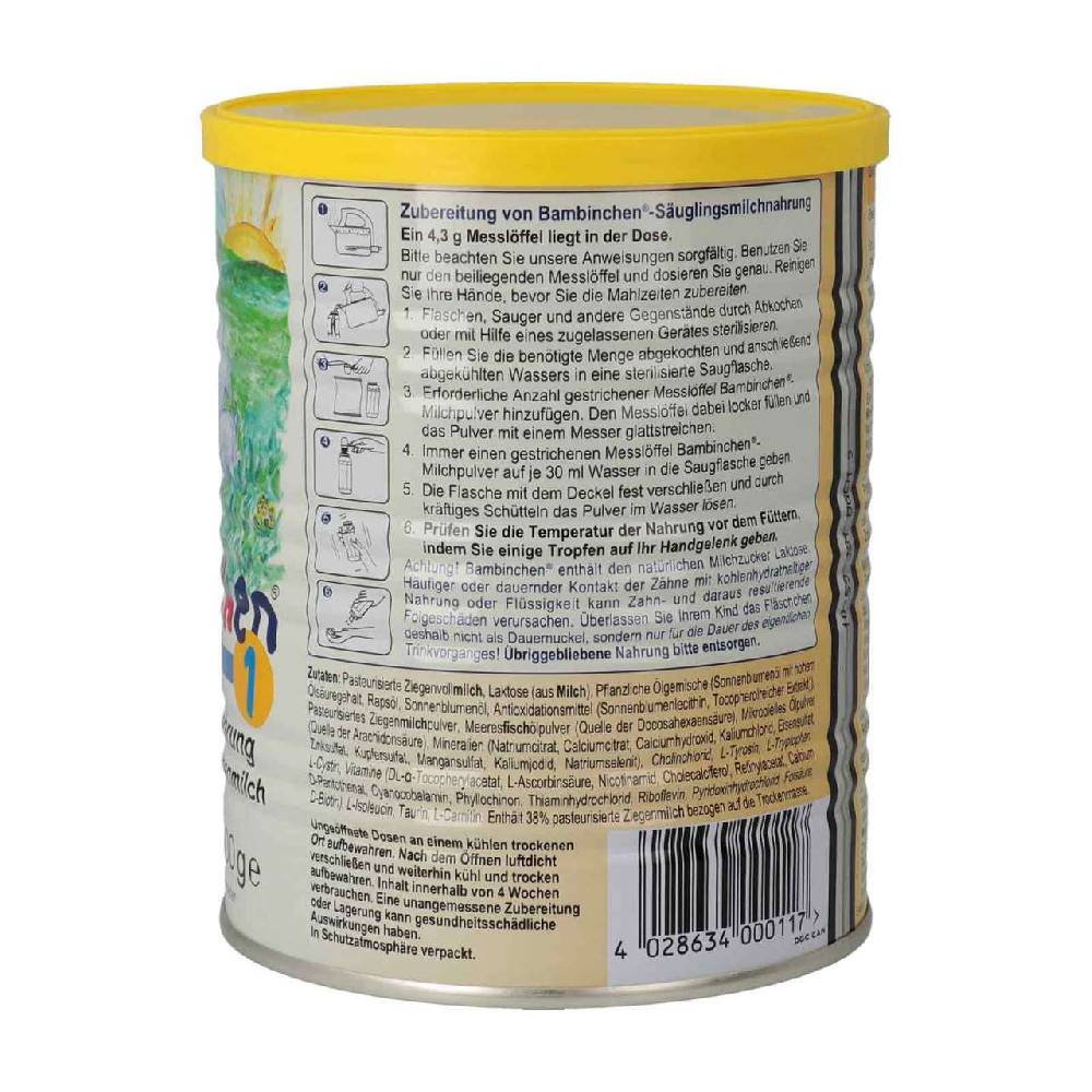 Blauer-planet Bambinchen 1 Infant Formula 12 X 400 Gr