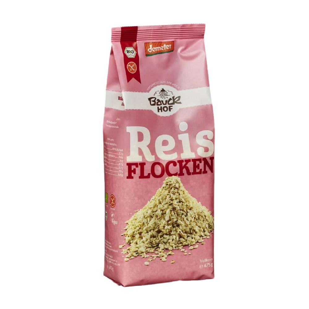 bauckhof Bauckhof rice flakes wholemeal, 475 g