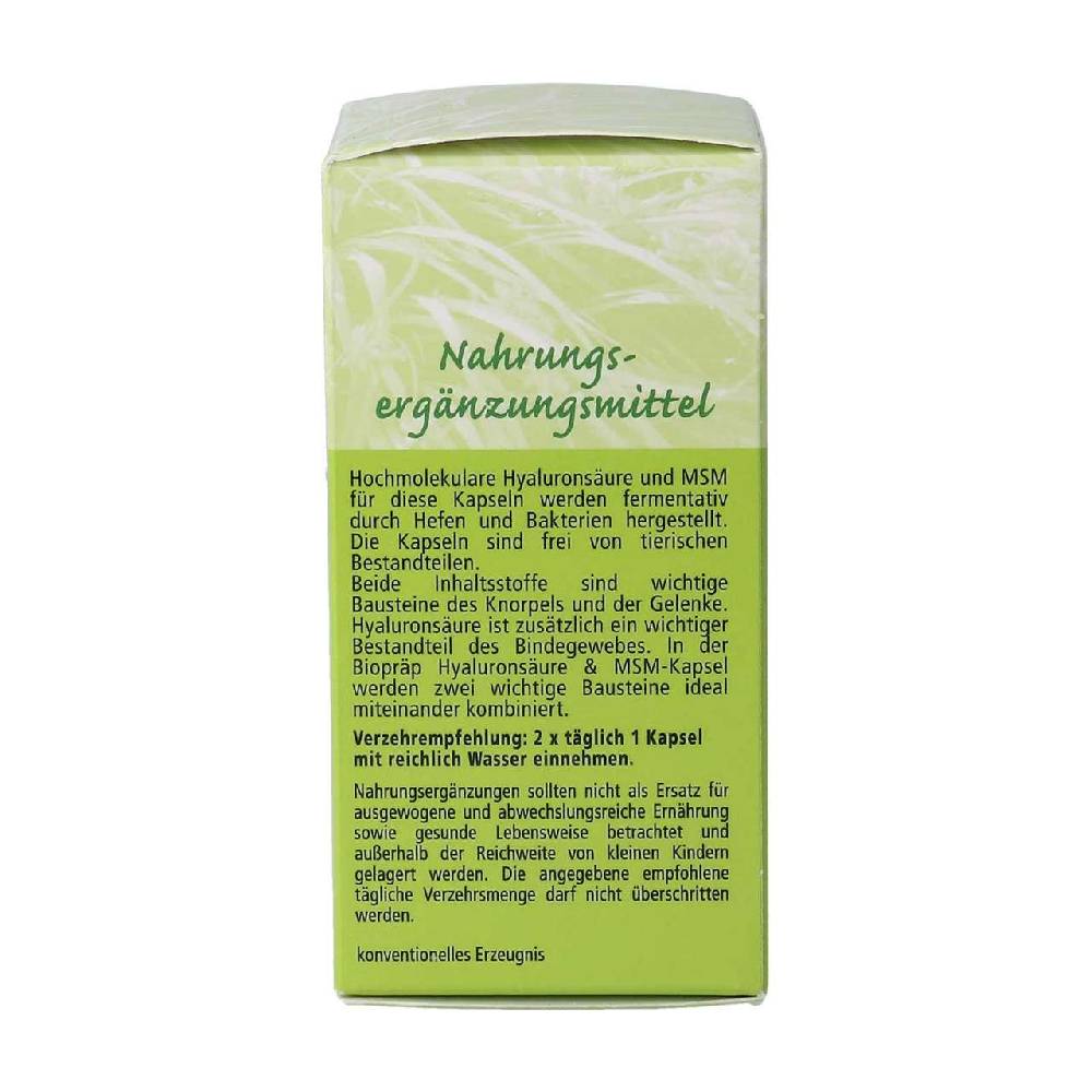 Biopraep BioPräp Hyaluronic Acid Capsules 300mg - With MSM - Buy