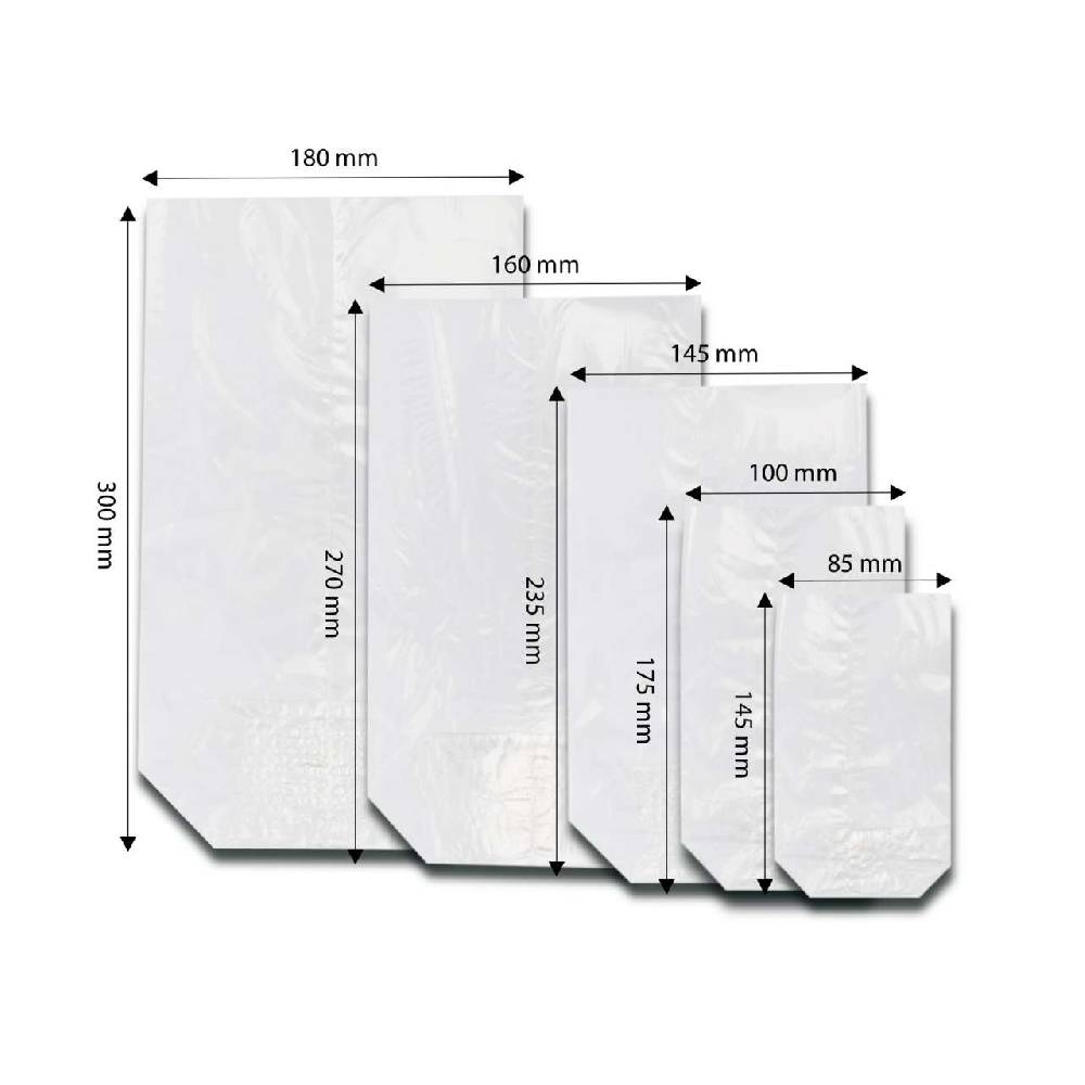 Purenature Cellophane Biodegradable Cellophane Bottom Bag, 100 Pieces