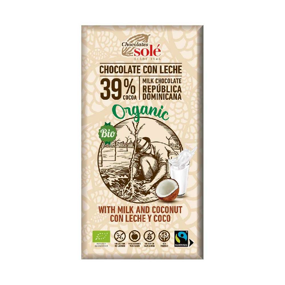 chocolates-sole Chocolate Solé coconut chocolate with crunchy coconut flakes