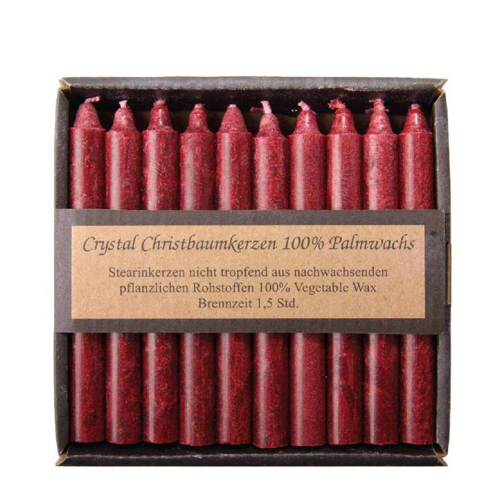 purenature Christmas tree candles wax - 20 pieces in romance red buy