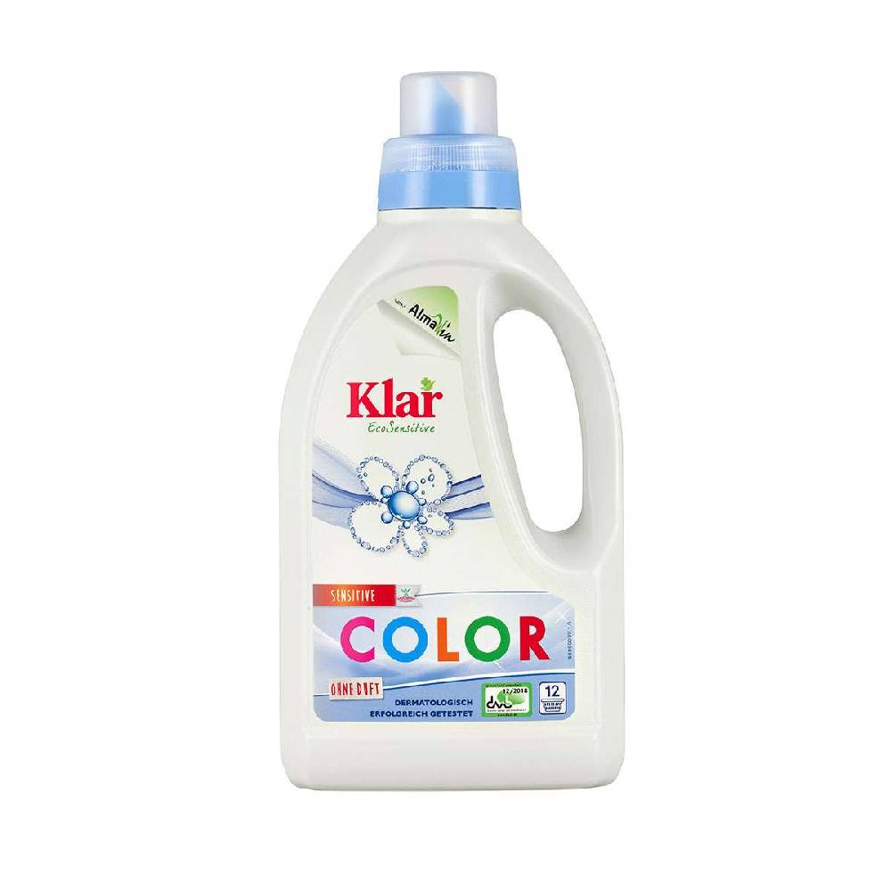klar Clear Color sensitive without fragrance liquid detergent, 0.75 l