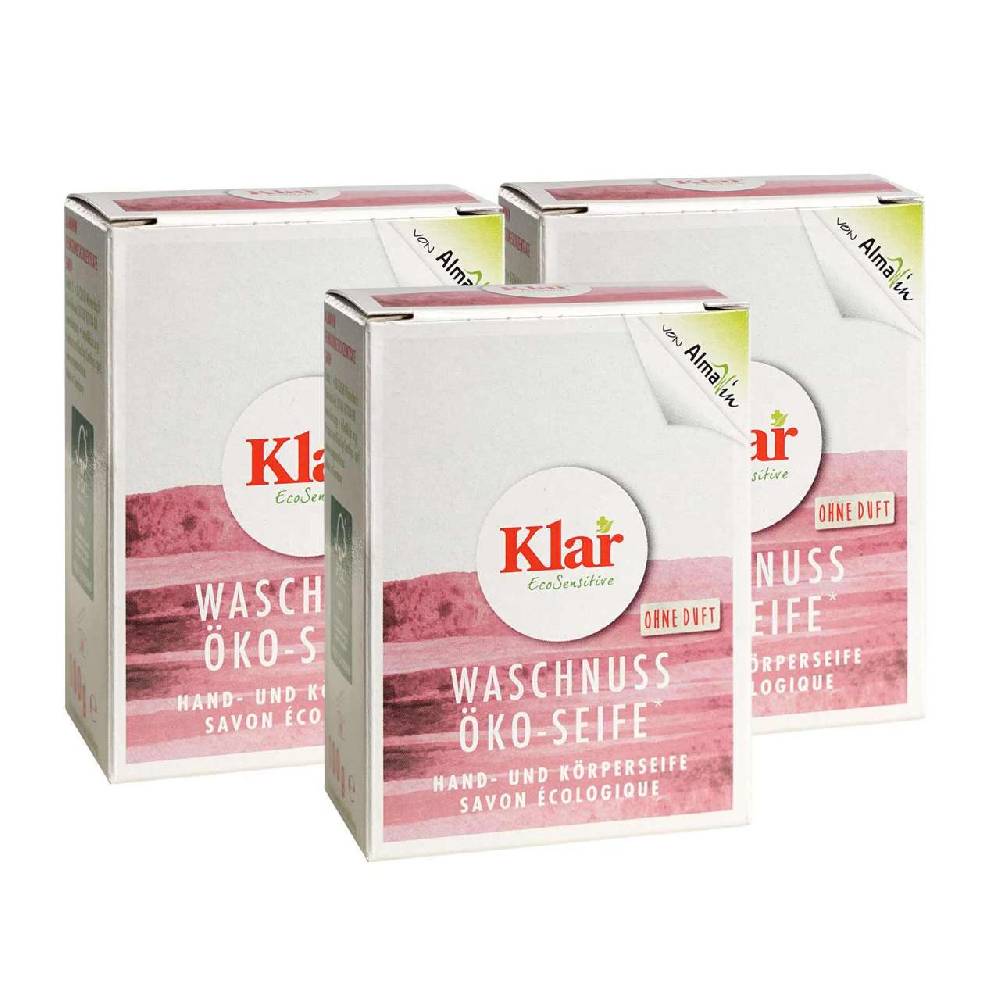 klar Clear perfume-free soap with soap nut and moisturising vegetable oils