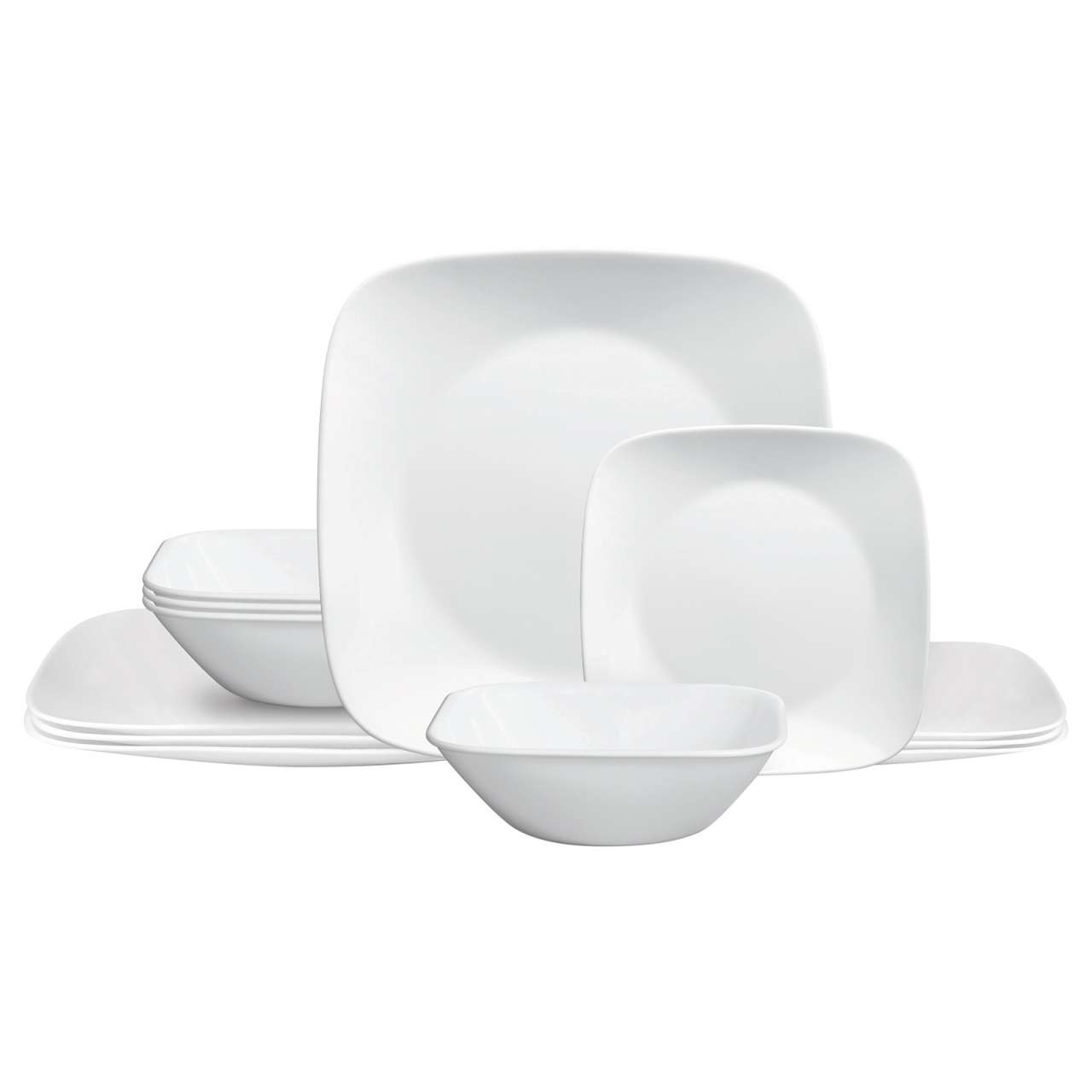 corelle Corelle glass tableware set white - elegant & durable design, 18 pieces