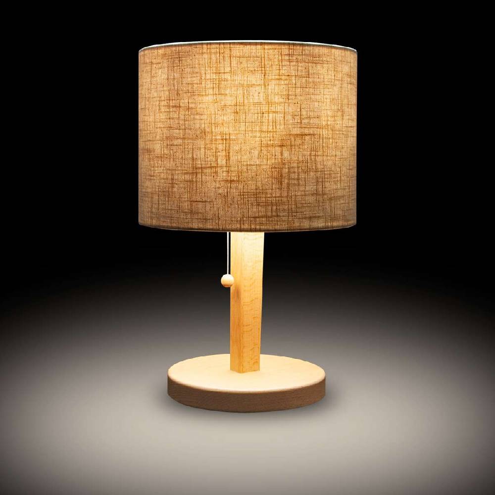 Danell Table Lamp, Made Of Beechwood, Shielded