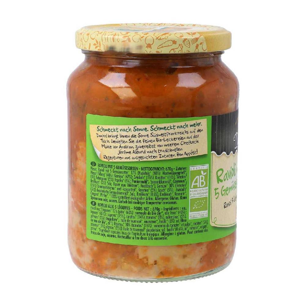 Danival Ravioli With Vegetables