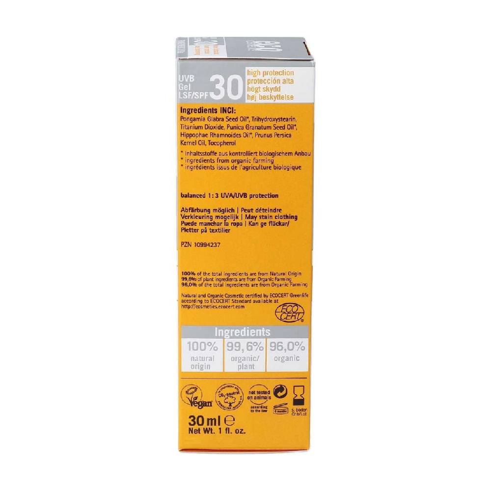 Eco-cosmetics Eco Facial Sun Gel SPF 30 Oil Gel – Mineral Based Sunscreen