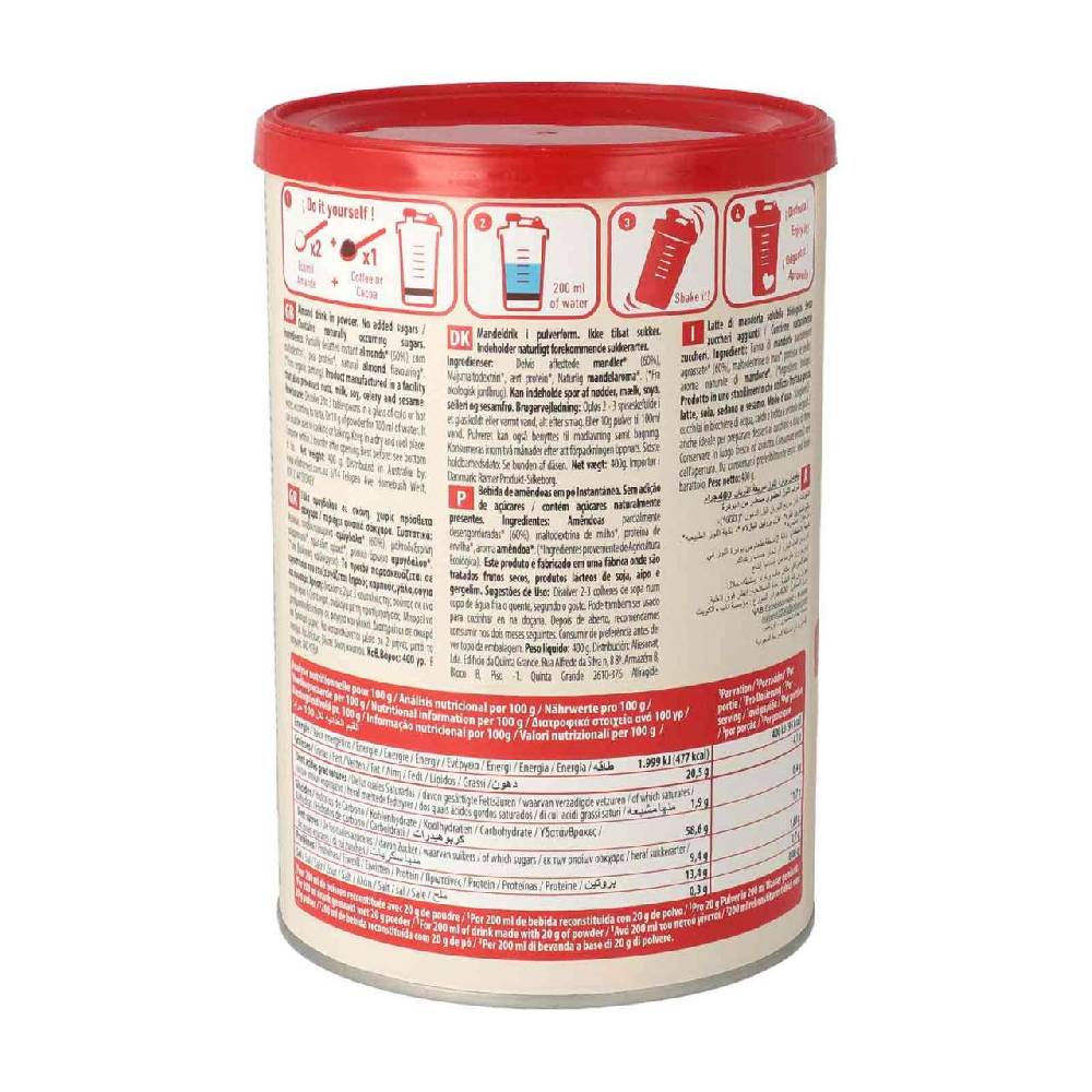 Ecomil Ecomil Almond Drink Powder, Without Added Sugar, Organic, 400 G