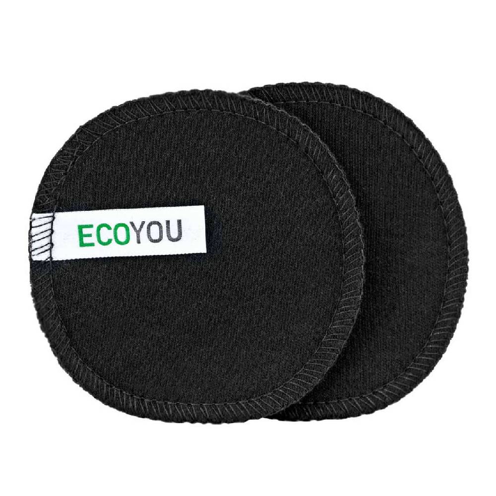 ecoyou EcoYou make-up remover pads black - set of 10 made from organic cotton