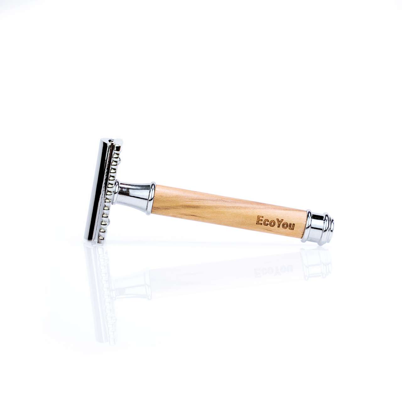 Ecoyou EcoYou Shaver Olive Wood Wooden Handle - For Plastic Free Bathroom