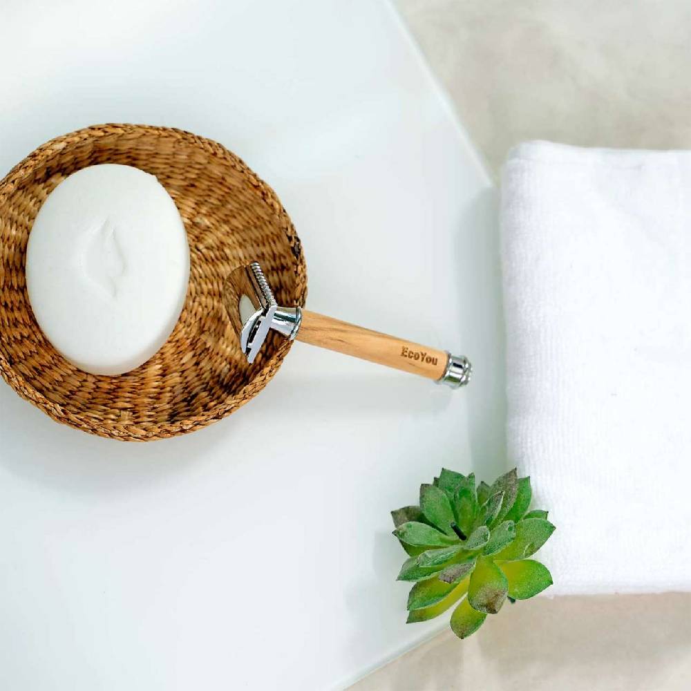 Ecoyou EcoYou Shaver Olive Wood Wooden Handle - For Plastic Free Bathroom