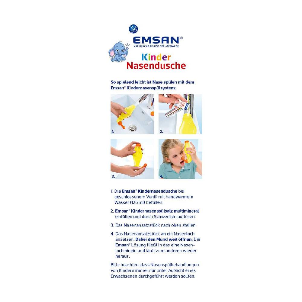 Emsan Emcur Nose Flush For Children & 10 Sachets Of Mineral Salt