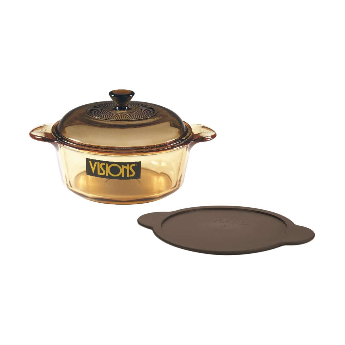 visions Glass-Ceramic Cooking Pot With 2 Lids (1.25 liter)