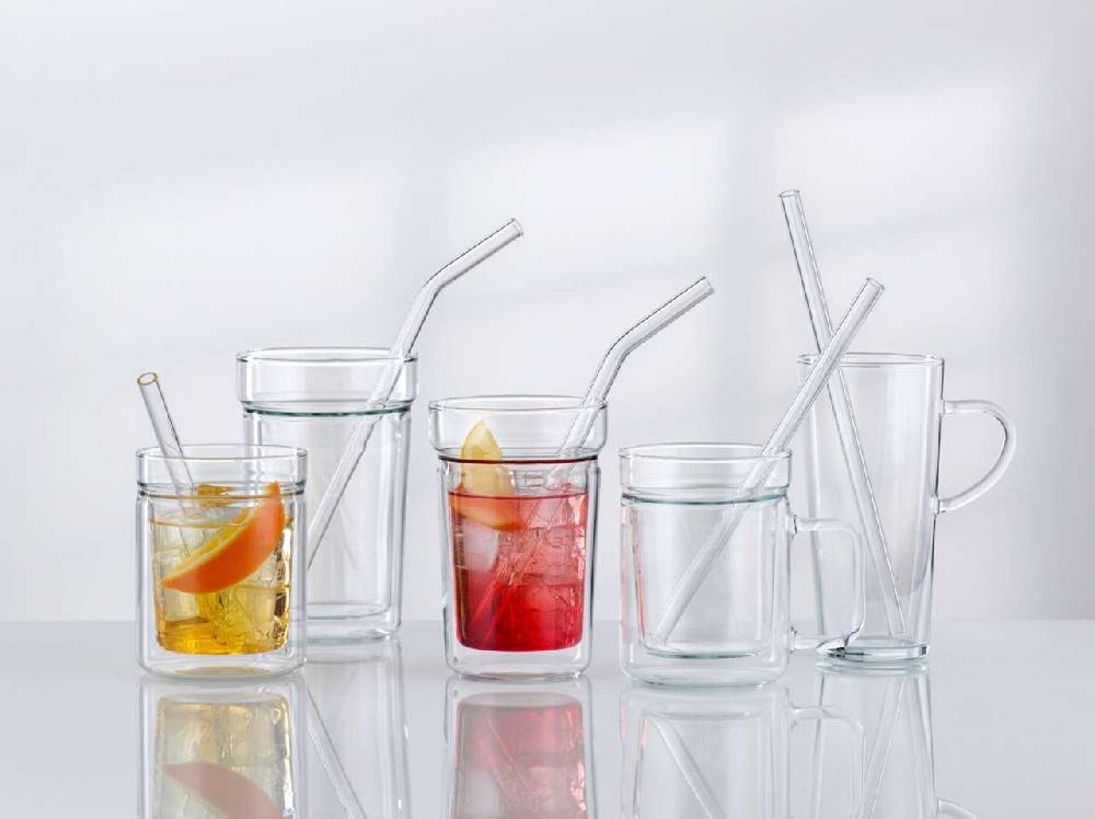 Purenature Glass Drinking Straw In A Set Of 6 - Buy In Different Lengths