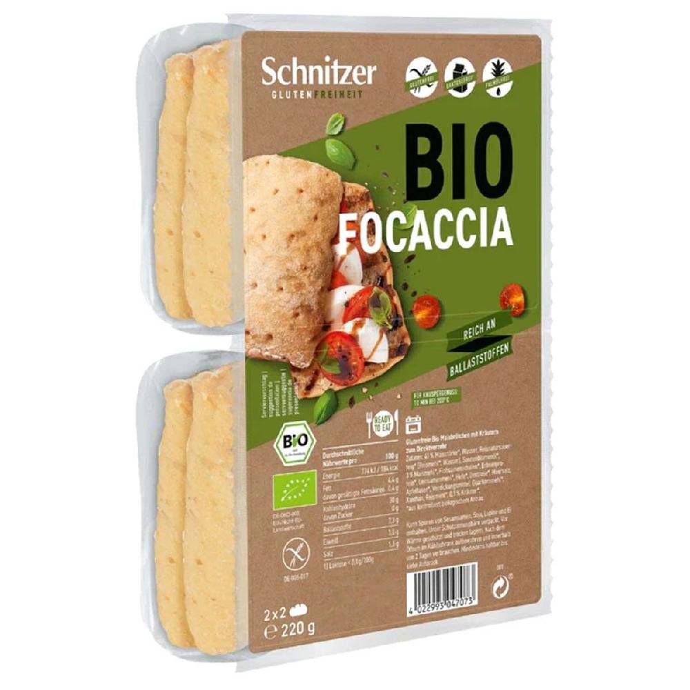 schnitzer Gluten-free focaccia for baking & grilling like in Italy