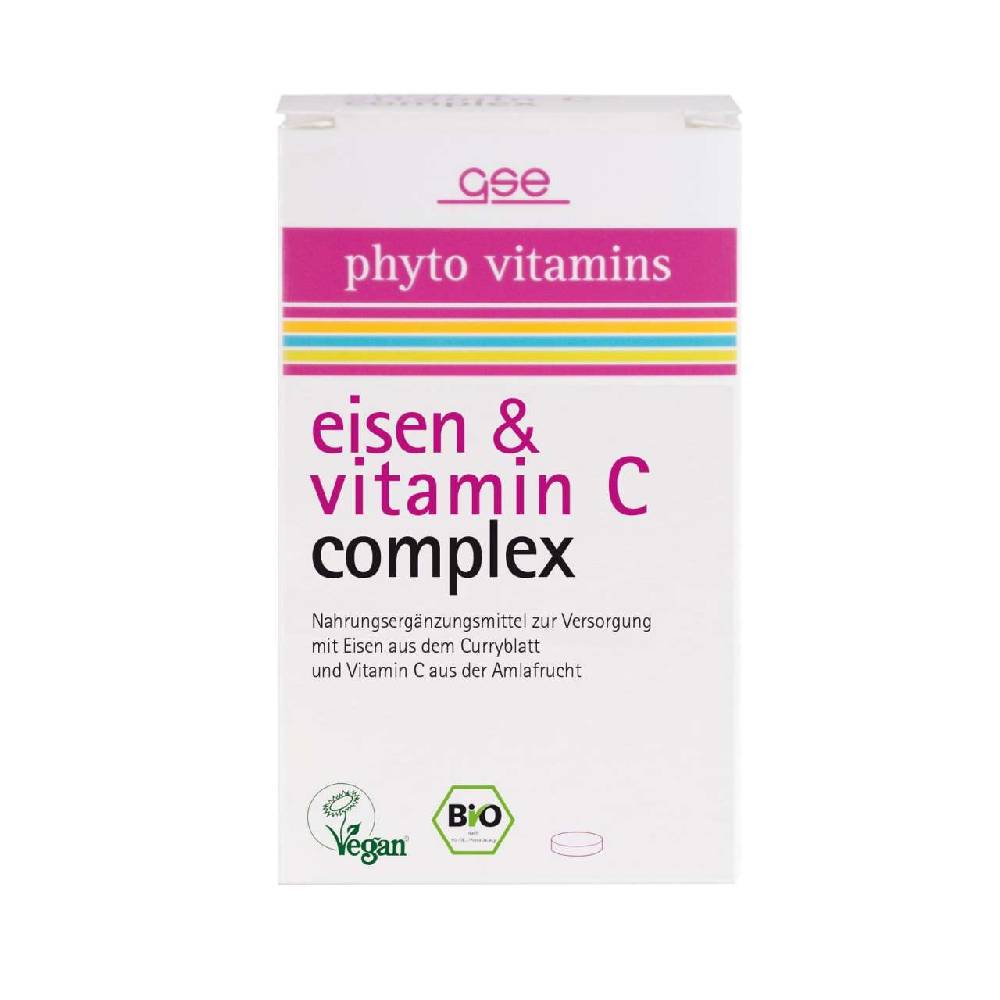 gse Iron + Vitamin C Complex - Phyto Vitamins from Curry Leaf & Amla