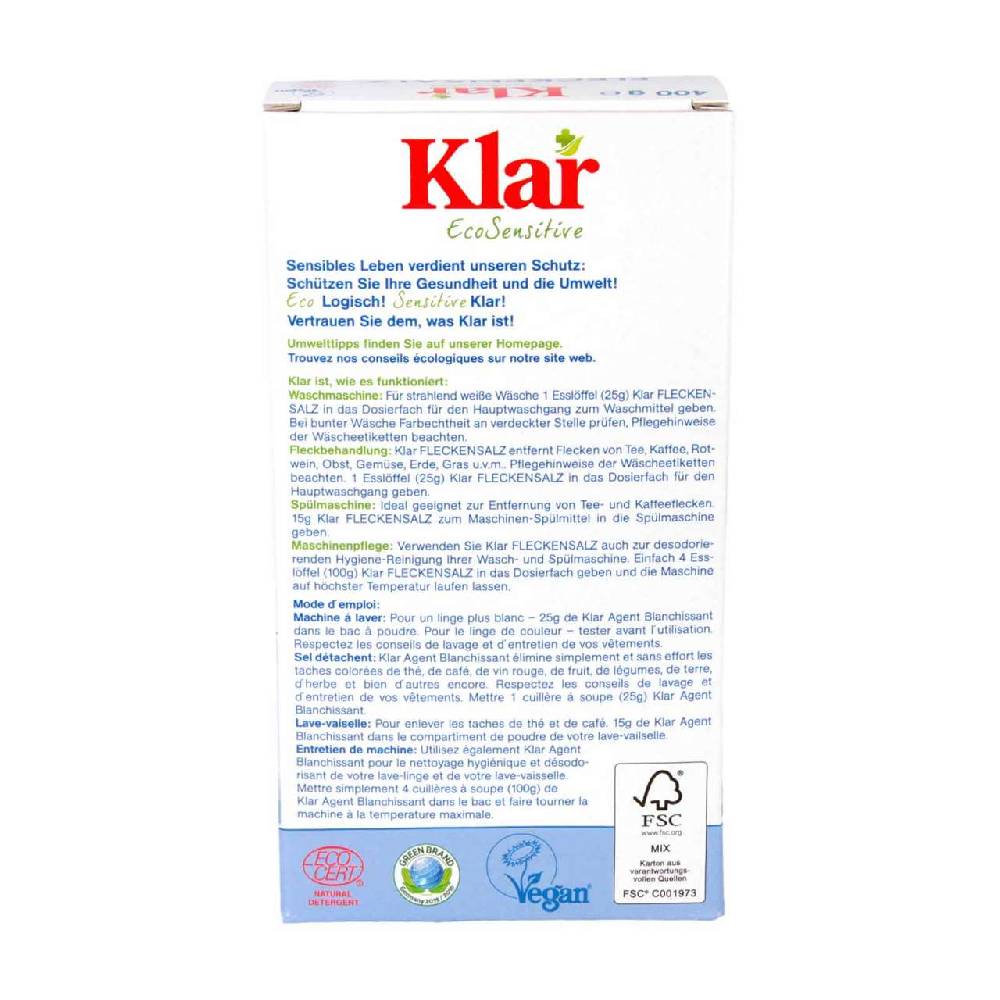 Klar Bleaching Agent Stain Salt For White Laundry