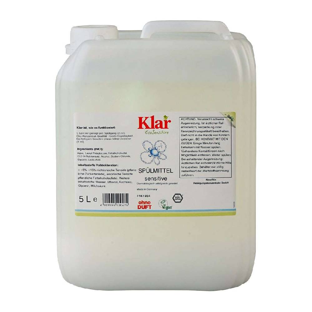 klar Clear detergent sensitive, 5 l canister