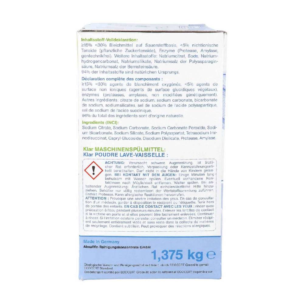 Klar Dishwasher Detergent Fragrance Free