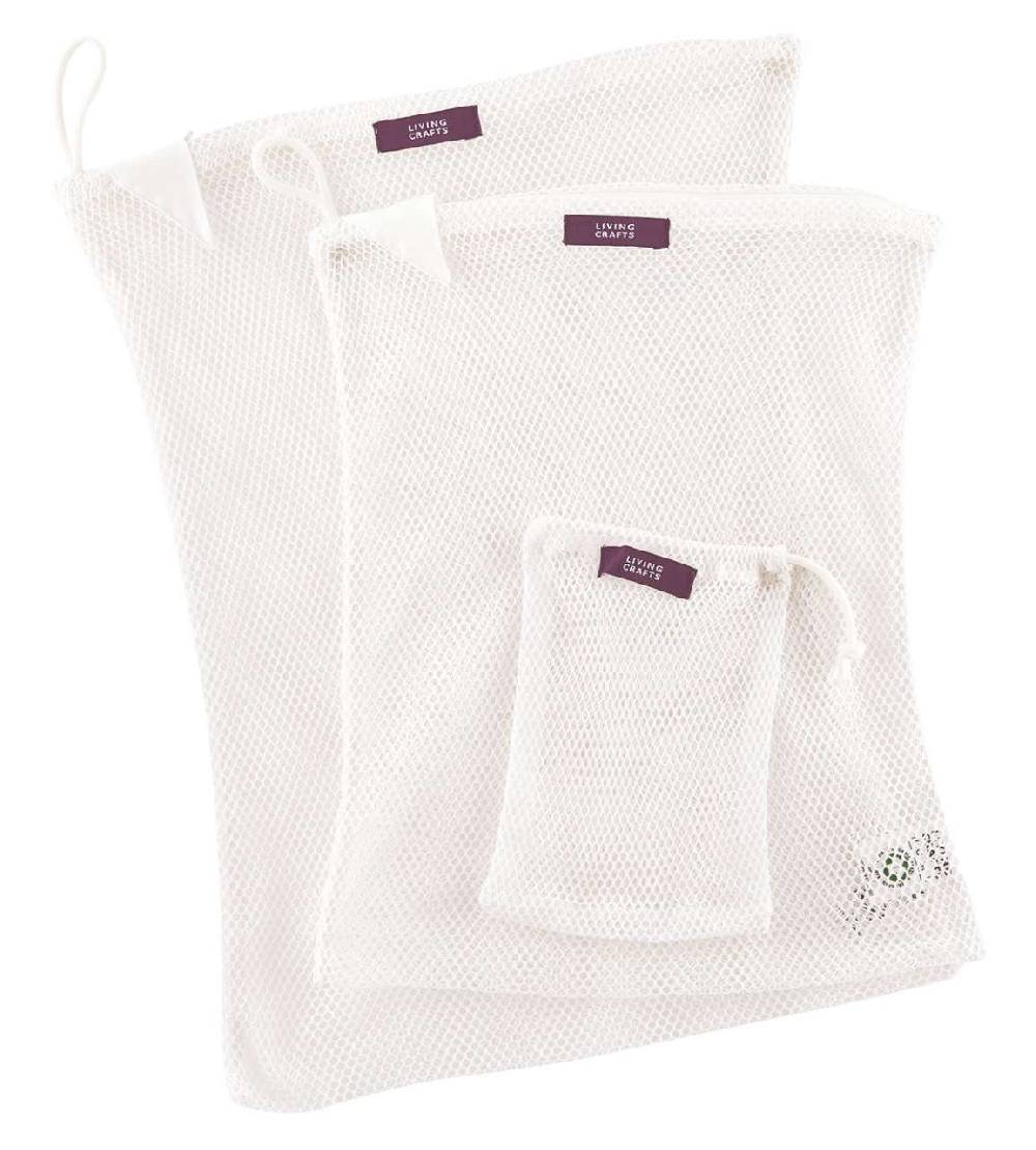 living-crafts Laundry net cotton with zipper - buy in set of 2