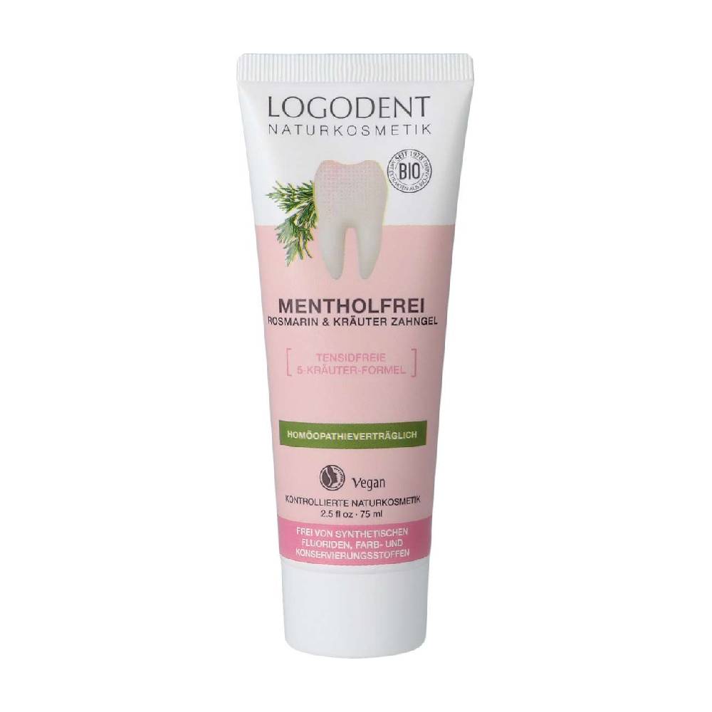logodent Logodent toothpaste fluoride-free with rosemary and sage logodent Logodent toothpaste fluoride-free with rosemary and sage