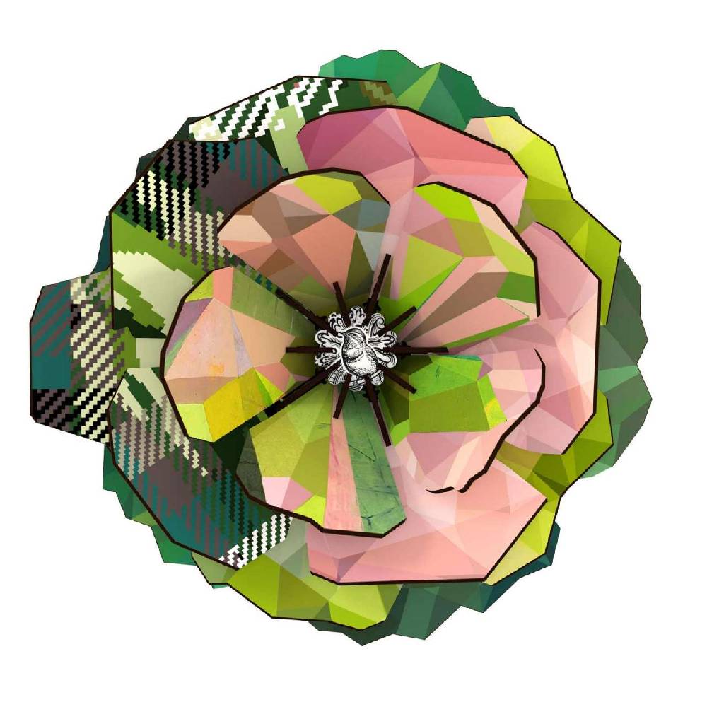 miho-unexpected Miho 3D flower: design for a creative wall design