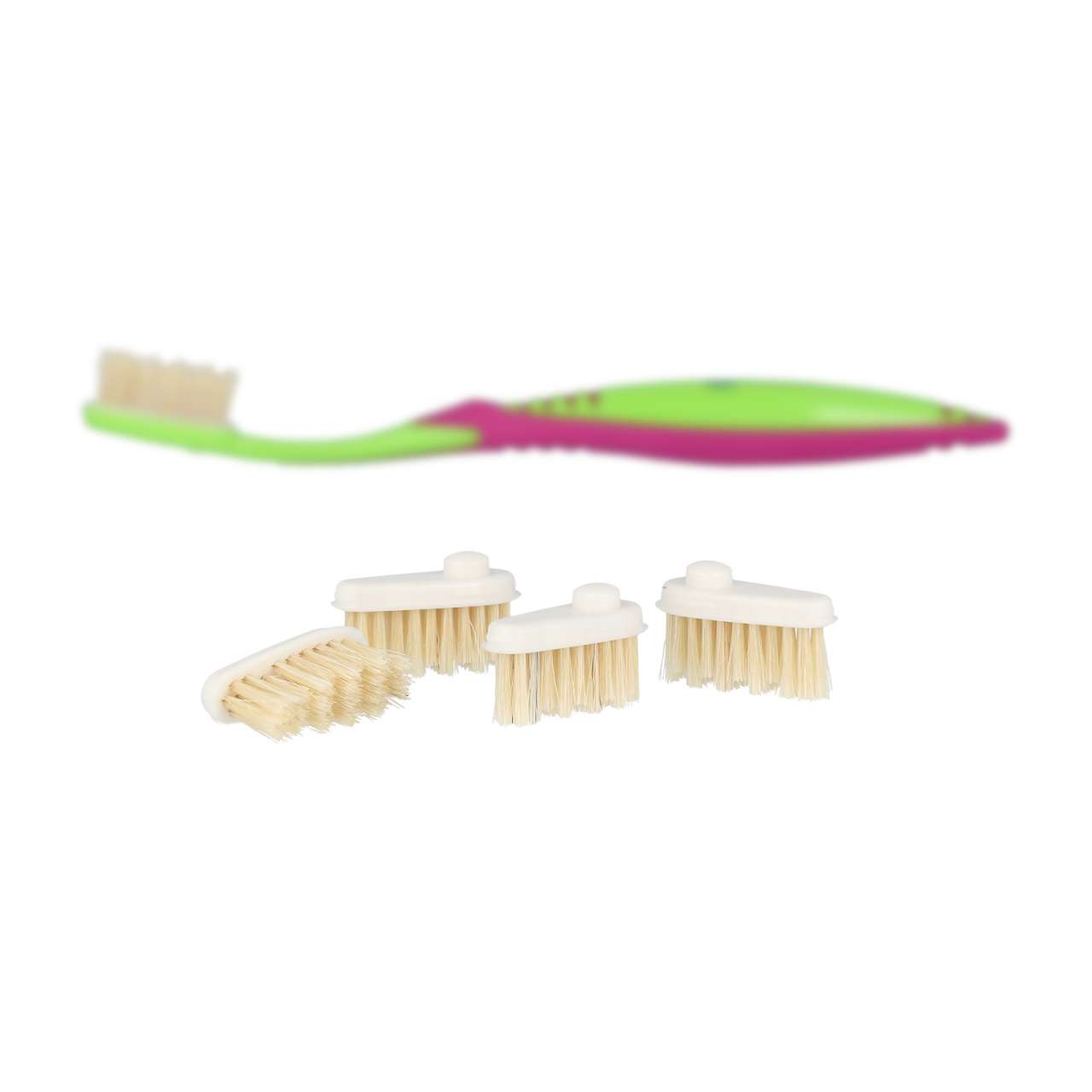 Purenature Natural Bristle Replaceable Toothbrush Heads 3 Pcs Set