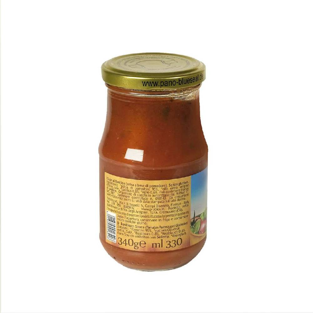 Natura-toscana Organic Tomato Sauce With Basil For Delicious Pasta Or Pizza