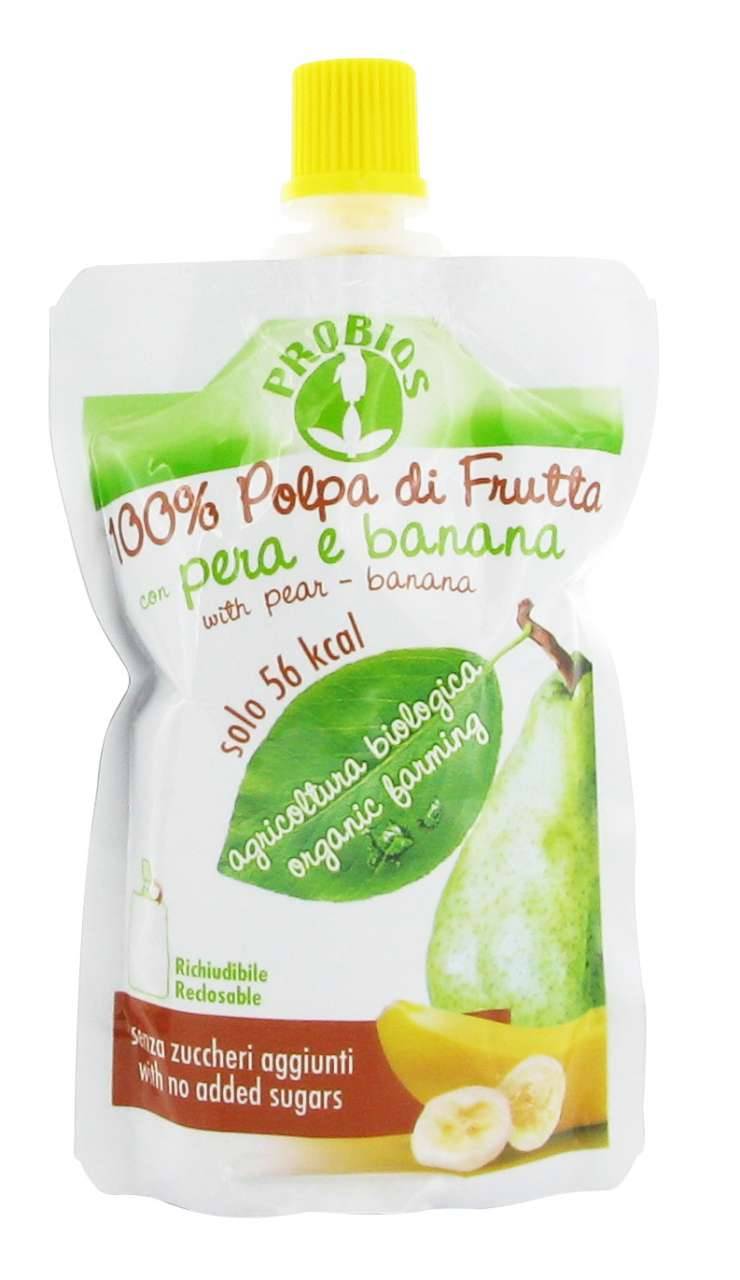 probios Banana-Pear Fruitpurée 3x100 gr