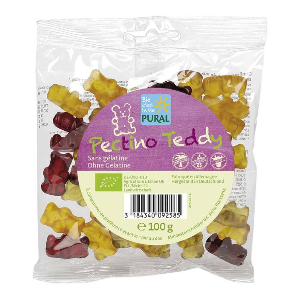 pural Pural Pectino Teddy organic gummy bears, 100 g