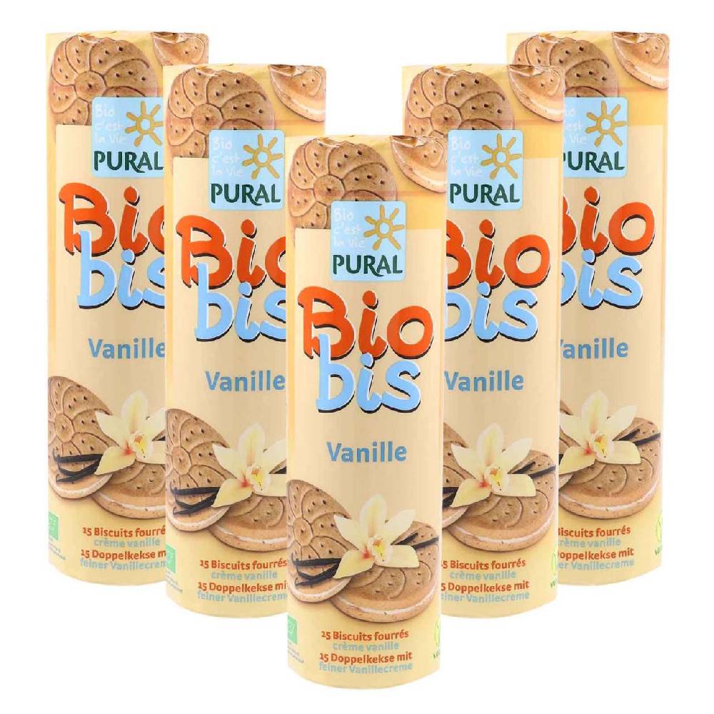 pural Vanilla Double Biscuits (5 x 300 grams)