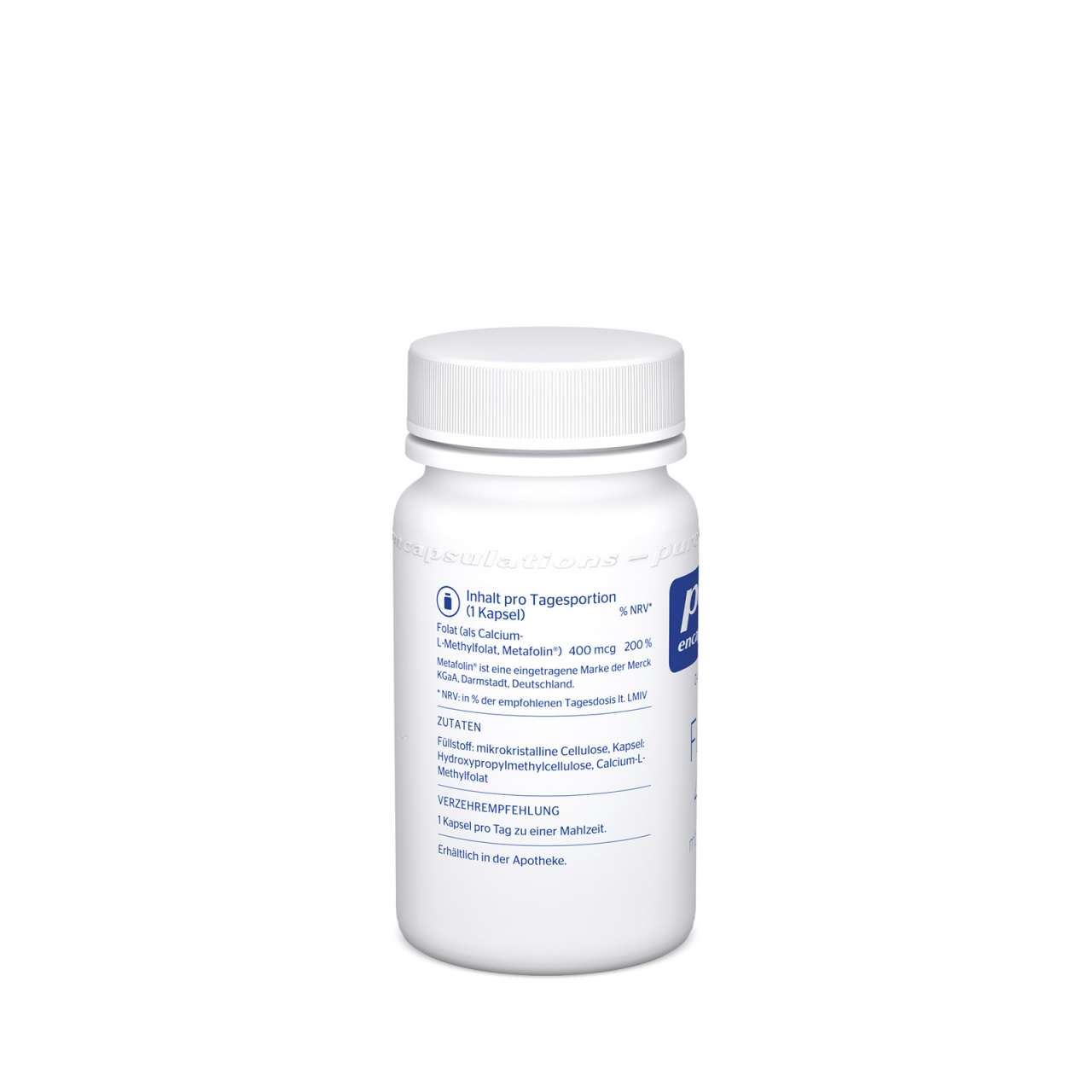 Pure-encapsulations PureEncapsulations Folic Acid Metafolin With Bioactive Folate 400 Mcg