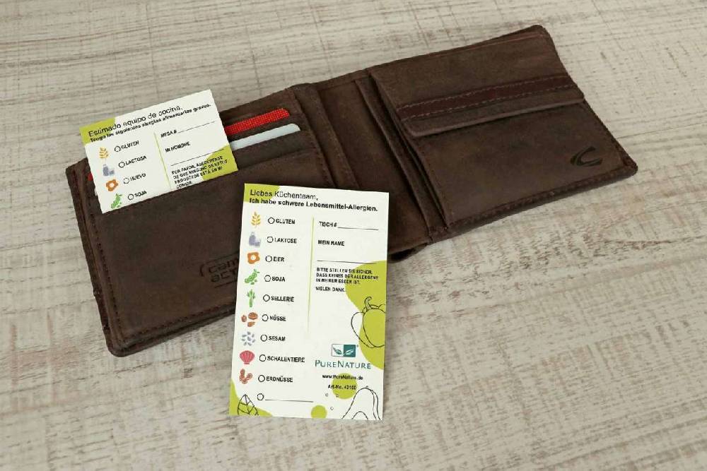 Purenature PureNature Allergy Card In Language DE / EN