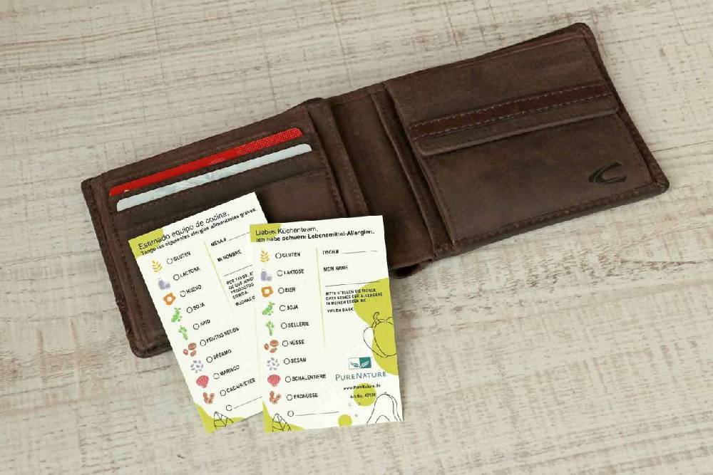 Purenature PureNature Allergy Card In Language DE / EN