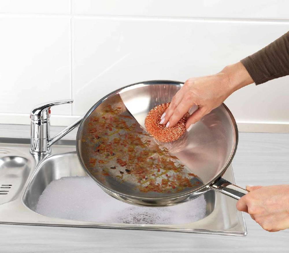 Purenature PureNature Copper Sponge In Set Of 3 - Cleans Without Scratches