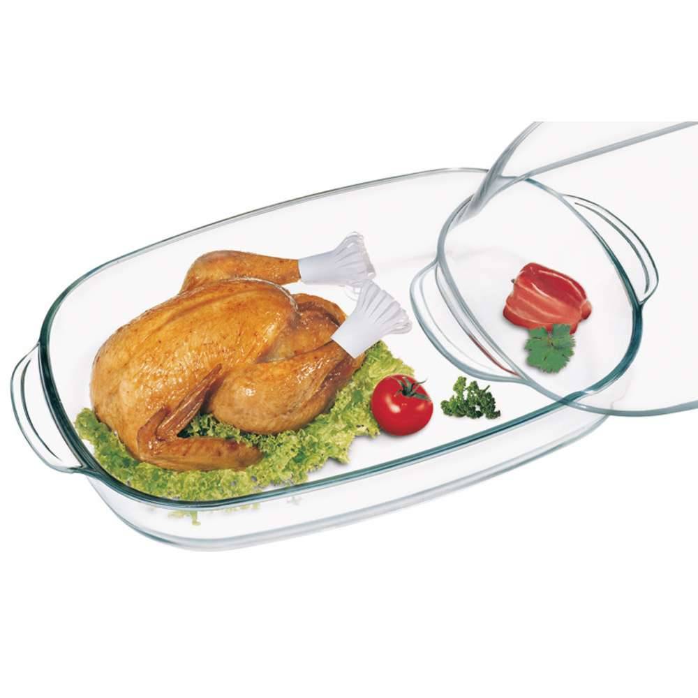 purenature Glass Chicken Roaster With Lid