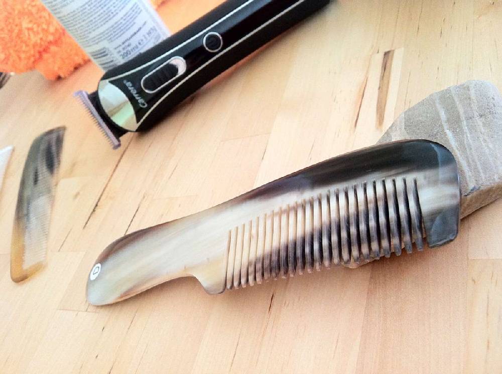 Purenature Horn Comb With Handle 13 Cm