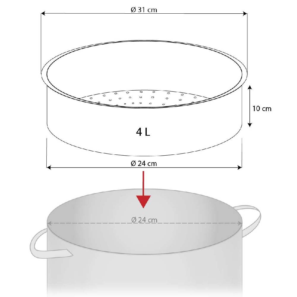Purenature Pyrex Steaming/steaming Glass Insert